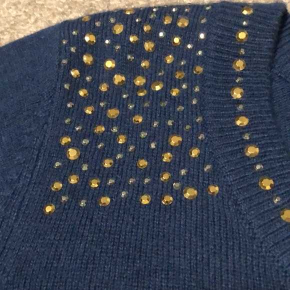 NWT Jessica Blue Long-Sleeve Top (Petite) - Picture 2 of 8